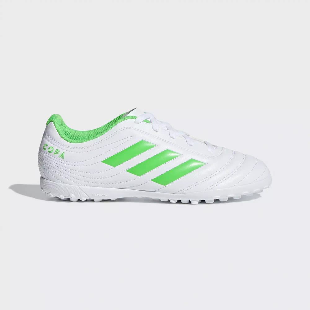 Adidas Copa 19.4 Turf Tenis De Futbol Blancos Para Niño (MX-72662)